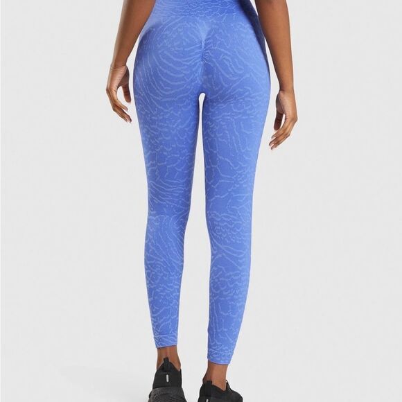 Gymshark Blue Adapt Animal Seamless Leggings - Picture 2 of 7